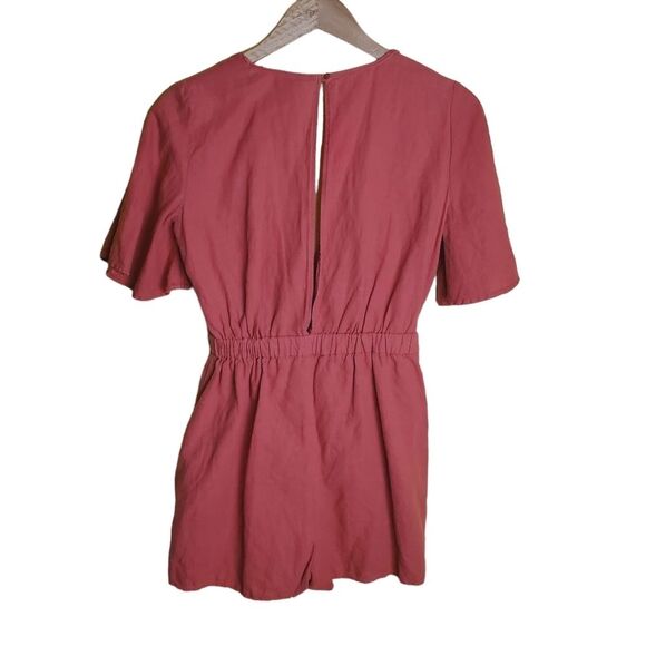 Zara Linen Blend Romper Size Small - Picture 2 of 11